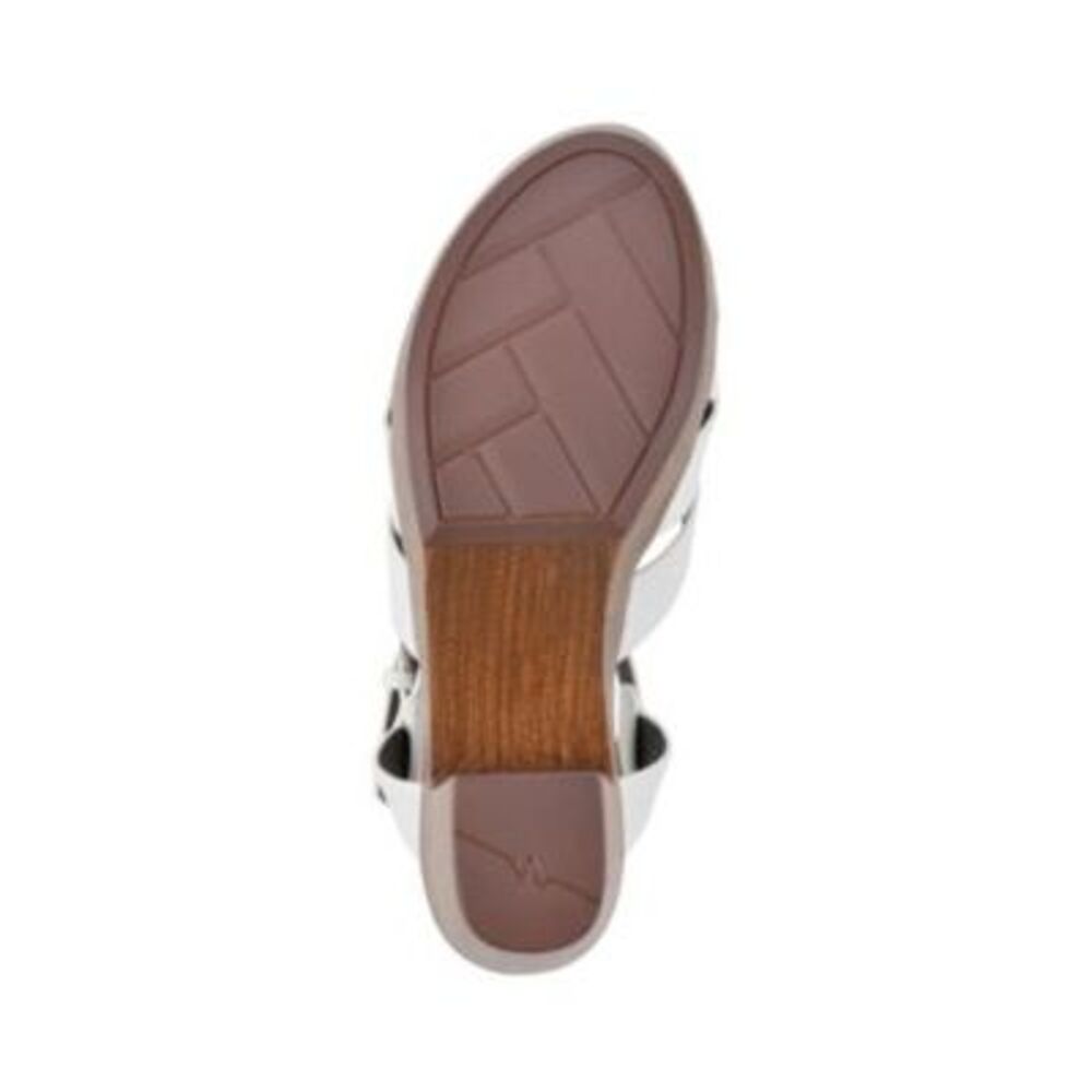 WHITE MOUNTAIN FOOTBEDS Womens White 1-1/2" Platform Achiever Heeled Sandal 11 M - Picture 4 of 4
